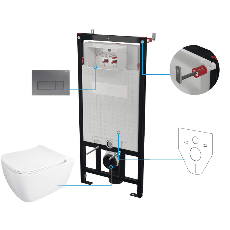 Podtynkowy Zestaw WC Deluxe 6w1 - Elegancja i Funkcjonalność w Twojej Łazience!