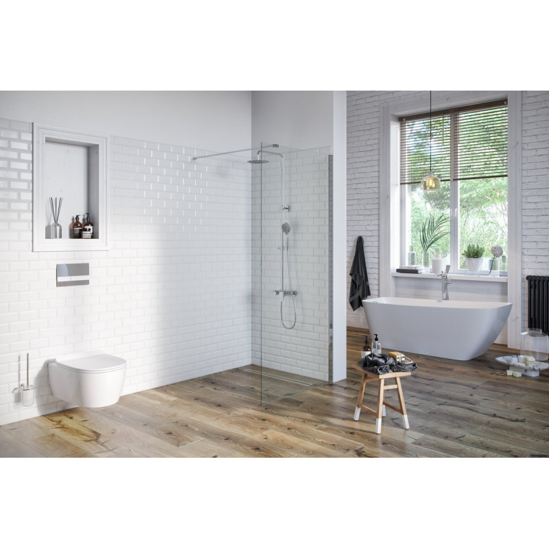 Zachwycająca Ścianka Walk-In Vidoq 120x200 cm - Designerski Akcent w Twojej Nowoczesnej Łazience