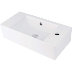 Stylowa Umywalka Ceramiczna Nablatowa z Prawym Miejscem na Baterię - Elegancja i Funkcjonalność