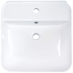 Elegancka Biała Umywalka Ceramiczna: Nablatowa i Ścienna z Otworem na Baterię