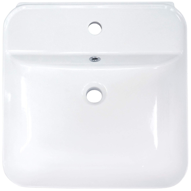 Elegancka Biała Umywalka Ceramiczna: Nablatowa i Ścienna z Otworem na Baterię