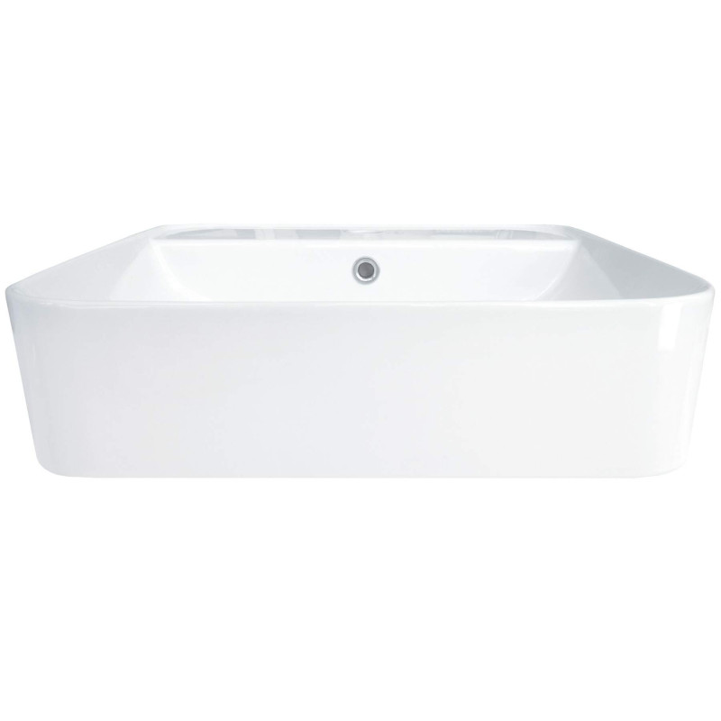 Elegancka Biała Umywalka Ceramiczna: Nablatowa i Ścienna z Otworem na Baterię