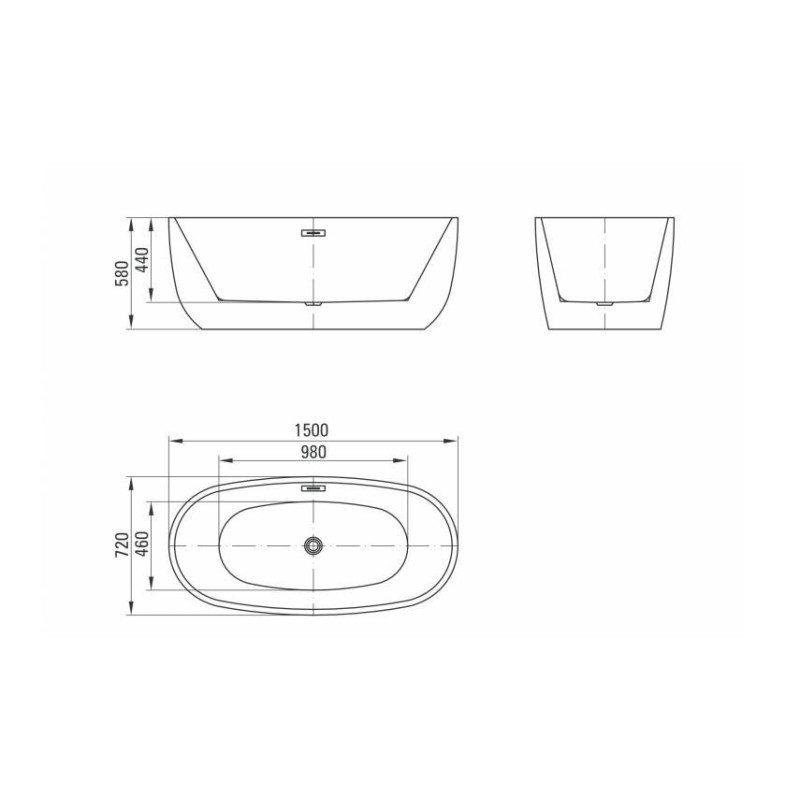 Wanna Wolnostojąca Alpinia 150x72 - Elegancja i Komfort w Twojej Łazience