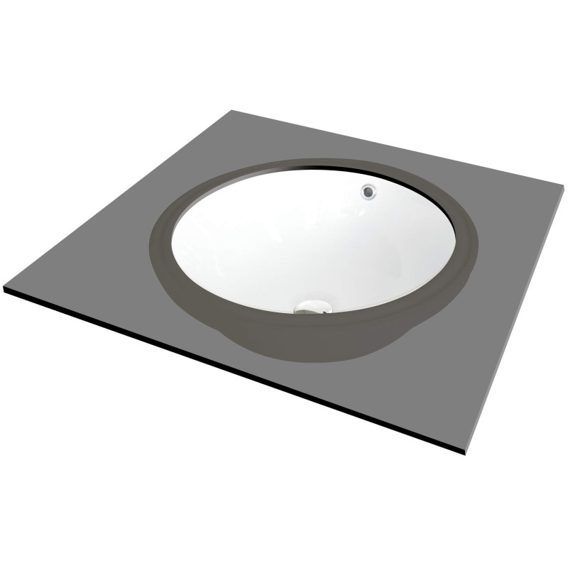 Ceramiczna umywalka podblatowa 38cm - elegancka biel, trwałość na lata!