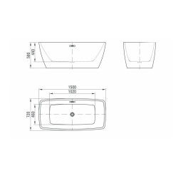Elegancka Wanna Anemon 150x72 – Wyrafinowana Łazienka pełna Relaksu
