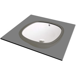 Elegancka Umywalka Podblatowa z Ceramiki - Biała, Kompaktowa i Trwała!