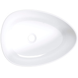 Elegancka umywalka ceramiczna nablatowa 47x35 cm biała - nowoczesny styl łazienki