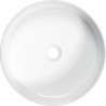 Elegancka Umywalka Ceramiczna Nablatowa 40cm, Biała, Bez Przelewu