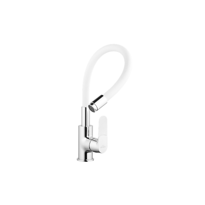 Komodo: Stylowy Zlewozmywak Farmerski z Baterią, Granitowy, Biały, 58x49 cm, 1-Komorowy