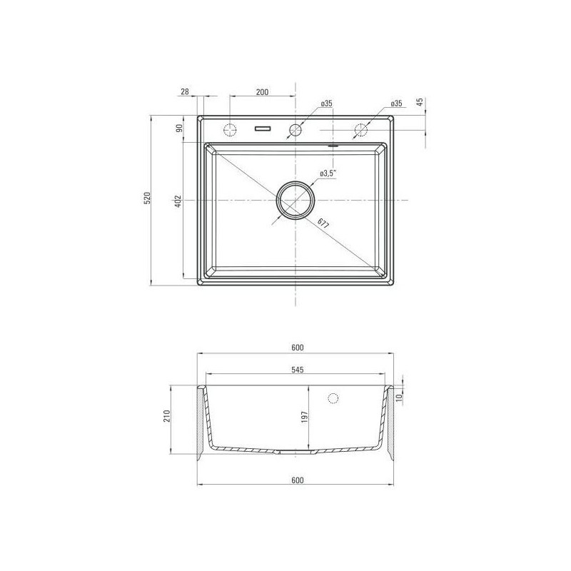 Czarny Zlewozmywak Granitowy Andante 1-Komorowy - Luksus i Funkcjonalność w Twojej Kuchni!
