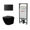 Elegancki zestaw podtynkowy WC CARLO BLACK - Połączenie stylu i nowoczesnej funkcjonalności!