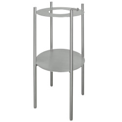 Elegancka Konsola Łazienkowa ze Stali Szczotkowanej z Uchwytami na Ręczniki