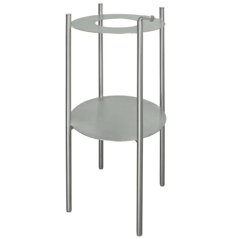 Elegancka Konsola Łazienkowa ze Stali Szczotkowanej z Uchwytami na Ręczniki