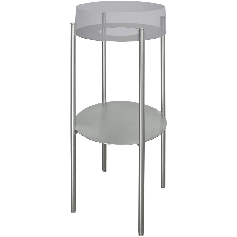 Elegancka Konsola Łazienkowa ze Stali Szczotkowanej z Uchwytami na Ręczniki