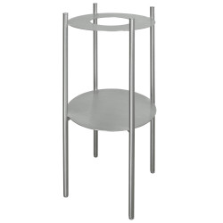 Elegancka Konsola Łazienkowa ze Stali Szczotkowanej z Uchwytami na Ręczniki