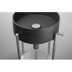 Elegancka Konsola Łazienkowa ze Stali Szczotkowanej z Uchwytami na Ręczniki