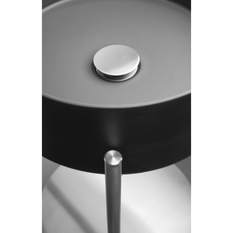 Elegancka Konsola Łazienkowa ze Stali Szczotkowanej z Uchwytami na Ręczniki