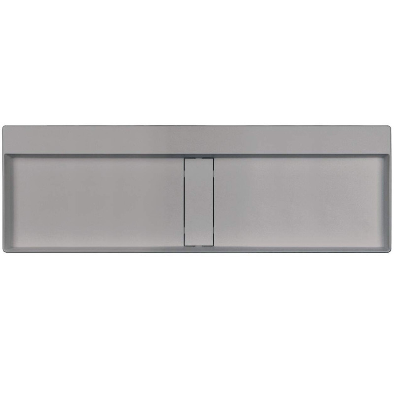 Elegancka Umywalka Granitowa 120cm, Szary Metalik - Styl i Funkcjonalność w Jednym