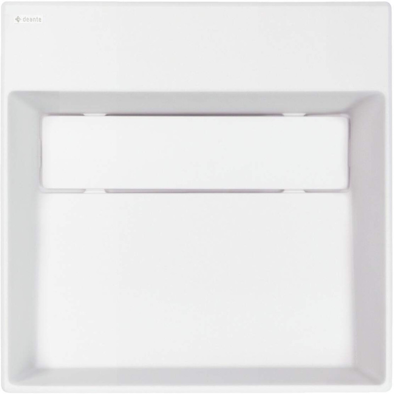 Elegancka umywalka granitowa nablatowa z otworem na baterię - alabaster, bez przelewu