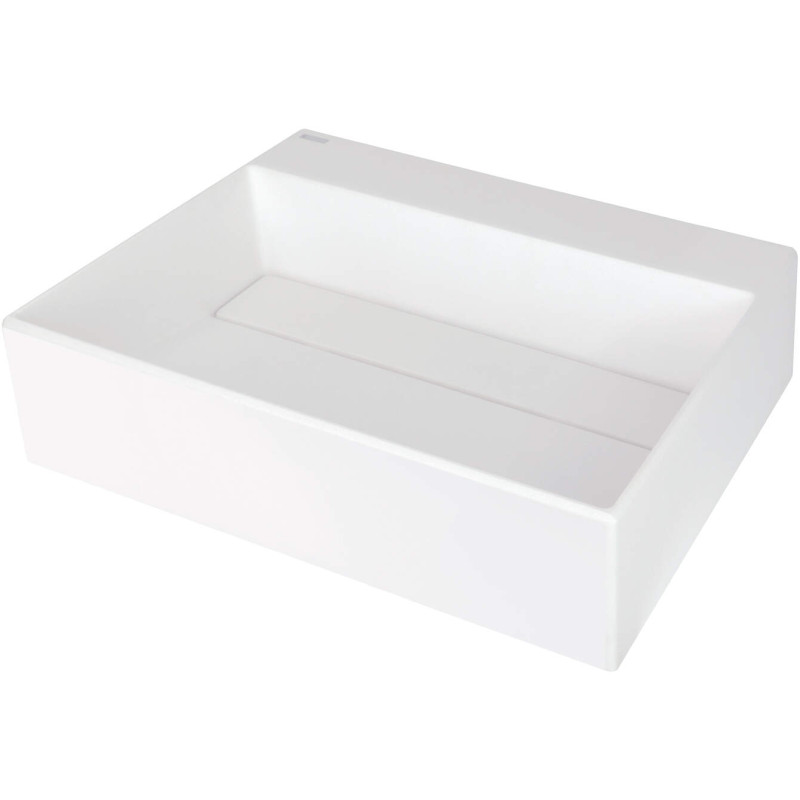 Elegancka Umywalka Granitowa Nablatowa z Miejscem na Baterię, Antybakteryjna, Alabaster