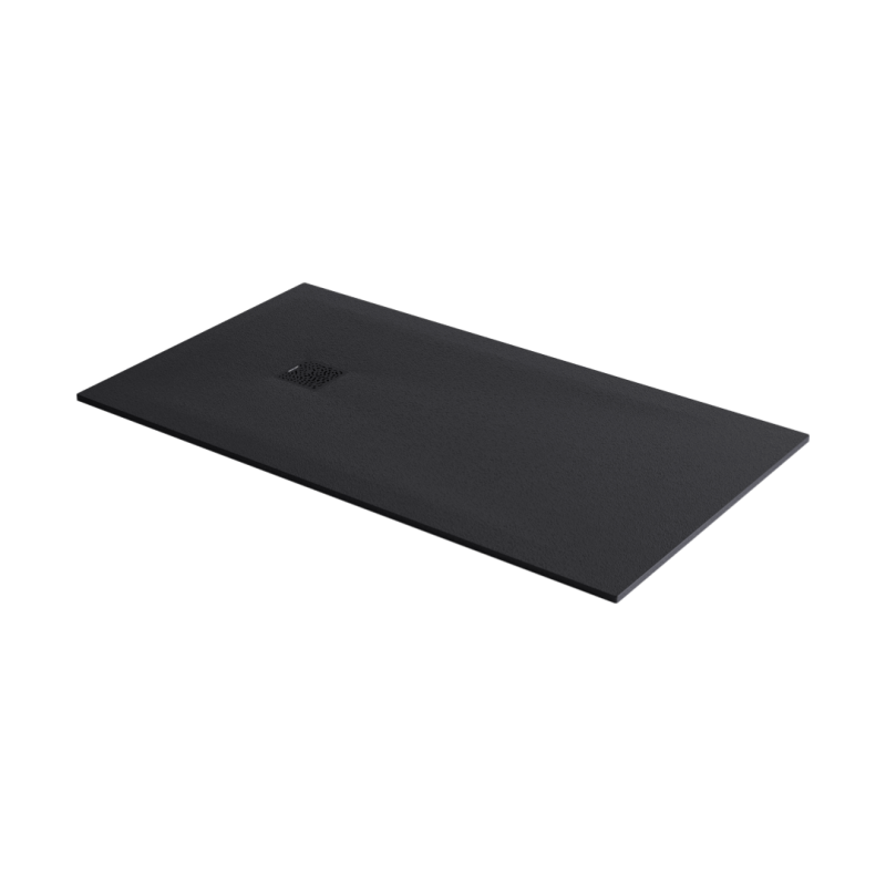 Arda brodzik prostokątny 140x90 cm  kompozytowy, czarny