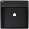 Elegancka Umywalka Nablatowa z Granitu Nero z Miejscem na Baterię 400x400 mm