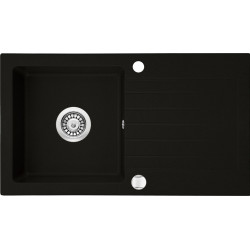 Zlewozmywak Granitowy ZORBA z Ociekaczem - Nowoczesna Elegancja w Czerni