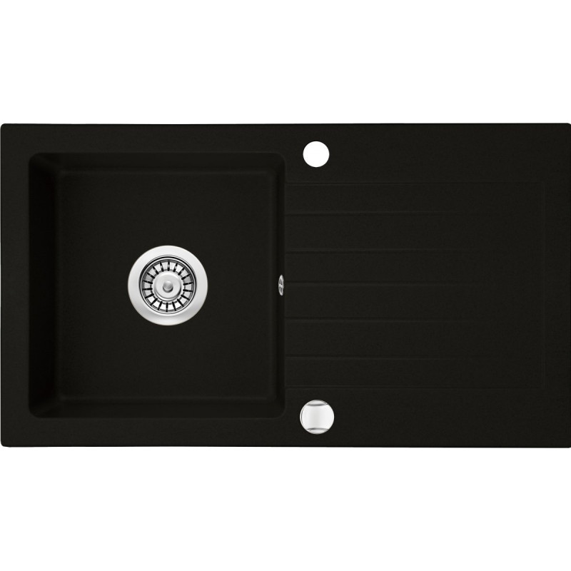 Zlewozmywak Granitowy ZORBA z Ociekaczem - Nowoczesna Elegancja w Czerni
