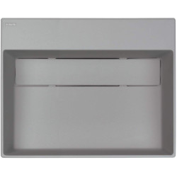 Granitowa Umywalka Nablatowa z Maskownicą, Antybakteryjna, Szary Metalik, 40x50 cm