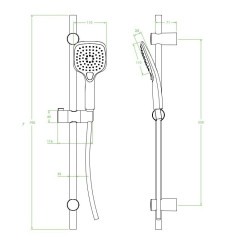 Luksusowa Deszczownica BOHO Chrom/Biały - Klasa i Komfort w Twojej Łazience NLH_61AK