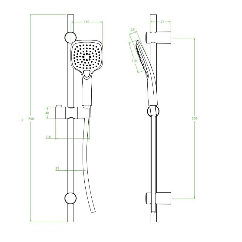 Luksusowa Deszczownica BOHO Chrom/Biały - Klasa i Komfort w Twojej Łazience NLH_61AK