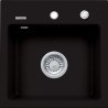 Czarny Zlew Granitowy Zorba 1-komorowy 44x44 cm - Luksusowa Ozdoba Twojej Kuchni