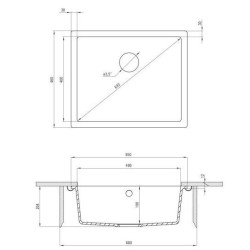 Nowoczesna Granitowa Komora CORDA 55x46 - Luksus i Praktyczność w Twojej Kuchni