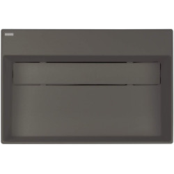 Elegancka Umywalka Granitowa Nablatowa Antracyt z Miejscem na Baterię i Maskownicą