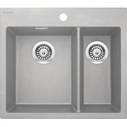 Zlewozmywak Eridan 1,5-komorowy w Szarym Metalu – Twój Stylowy Kuchenny Wybór!