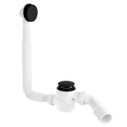 Ekskluzywny Syfon Click-Clack Czarny do Wanny - Nowoczesność i Klasa!