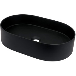 Elegancka Umywalka Granitowa Nablatowa NERO - Antybakteryjna i Hydrofobowa 35x55 cm