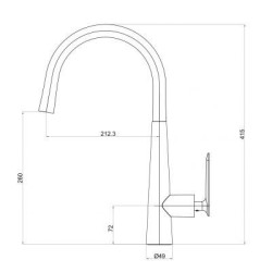 Laveo Nalda bateria zlewozmywakowa stojąca czarne