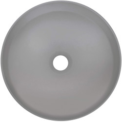 Luksusowa umywalka nablatowa z granitu: szary metalik, antybakteryjna, hydrofobowa