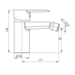 Deante Corio bateria bidetowa chrom