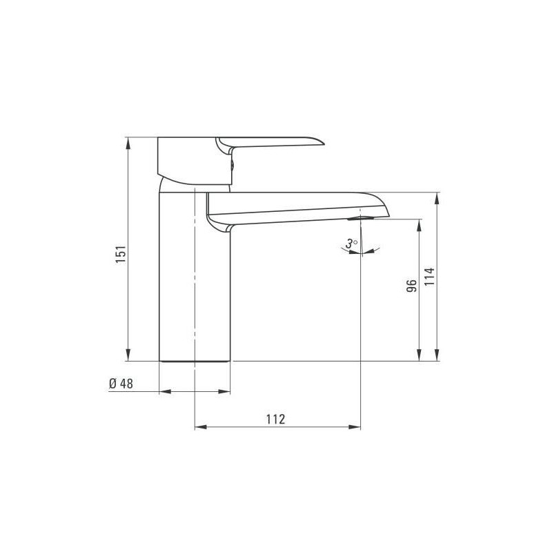 Deante Corio bateria umywalkowa chrom