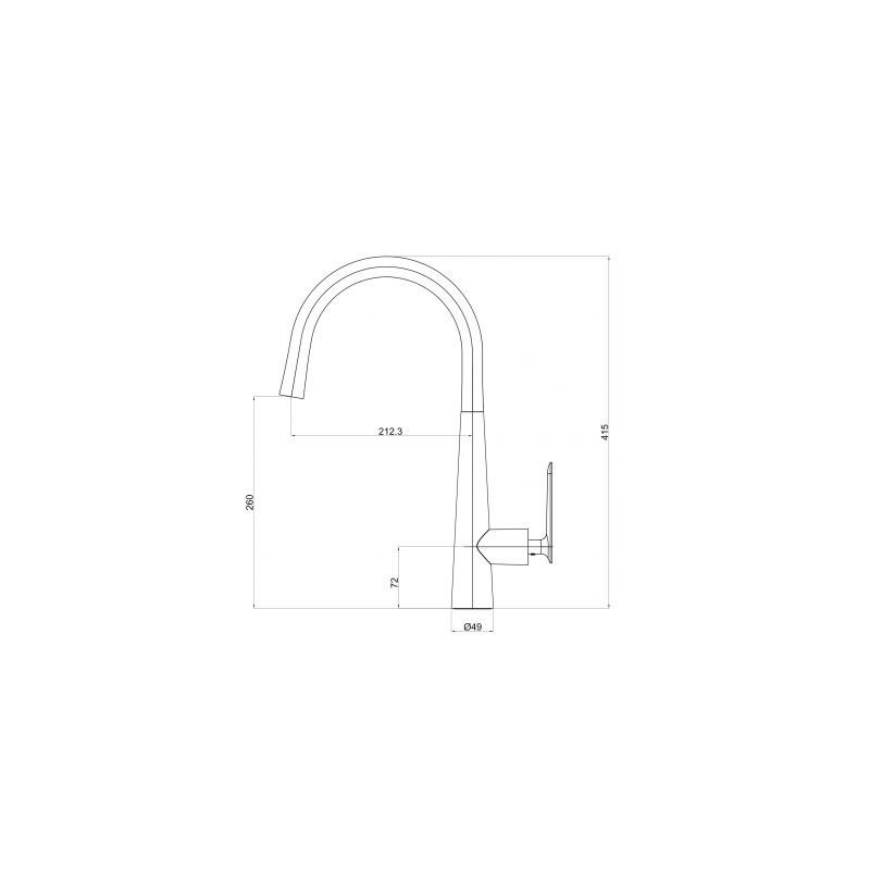 Elegancka Bateria Nalda Chrom - Luksus i Funkcjonalność dla Twojej Kuchni