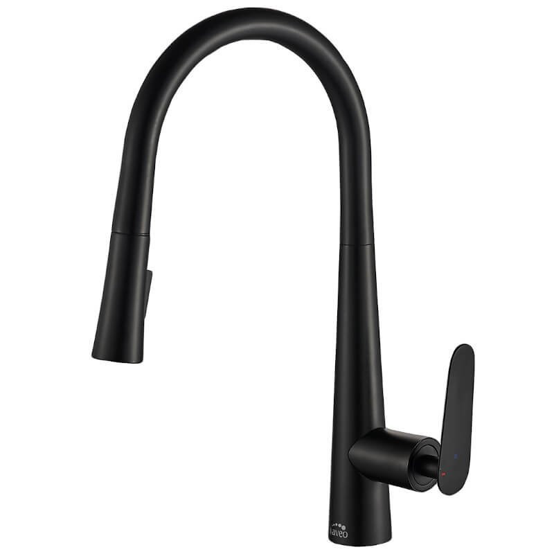 Wyjątkowa Bateria NALDA Czarna - Elegancja z Wyciąganą Wylewką dla Twojej Kuchni!