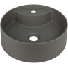 Luksusowa Umywalka Granitowa Antracytowa z Otworem na Baterię i Powłoką Antybakteryjną