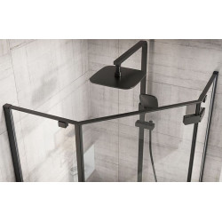 Wyjątkowa Czarna Kabina Prysznicowa Diamond 90x90 - Elegancja i Nowoczesność