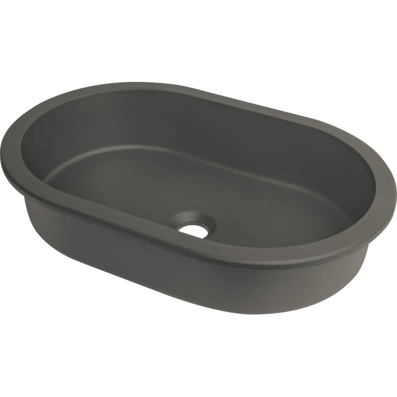 Elegancka Umywalka Granitowa Antracyt, Podblatowa, Antybakteryjna - Styl i Funkcjonalność