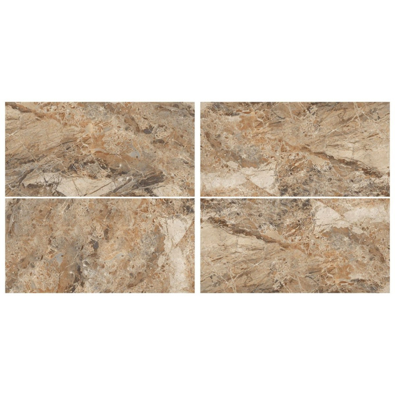 Ekskluzywny Gres Polerowany BRECCIA BROWN 60x120 cm - Luksusowa Ściana i Podłoga!