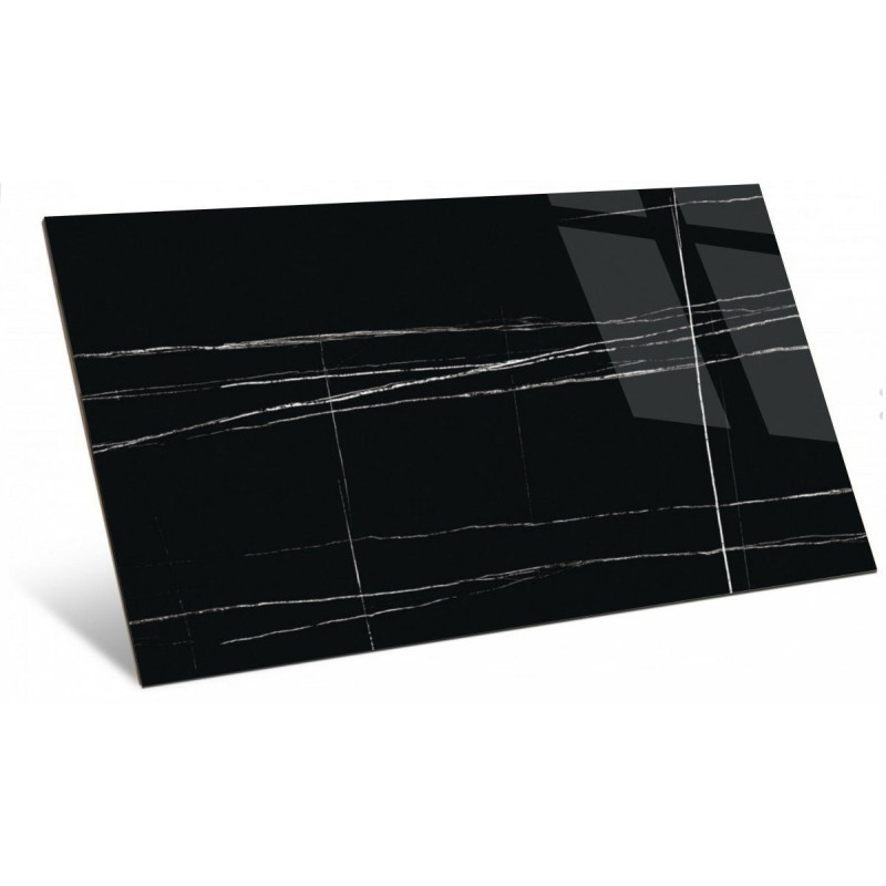 Ekskluzywny Gres MARKINIA BLACK, Wysoki Połysk, 60x120 cm - Luksus w Twoim Wnętrzu!