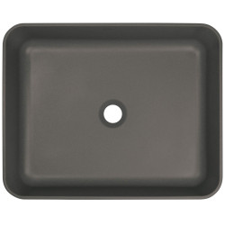 Stylowa umywalka granitowa antracytowa, nablatowa 40x50 cm - nowoczesność i elegancja!