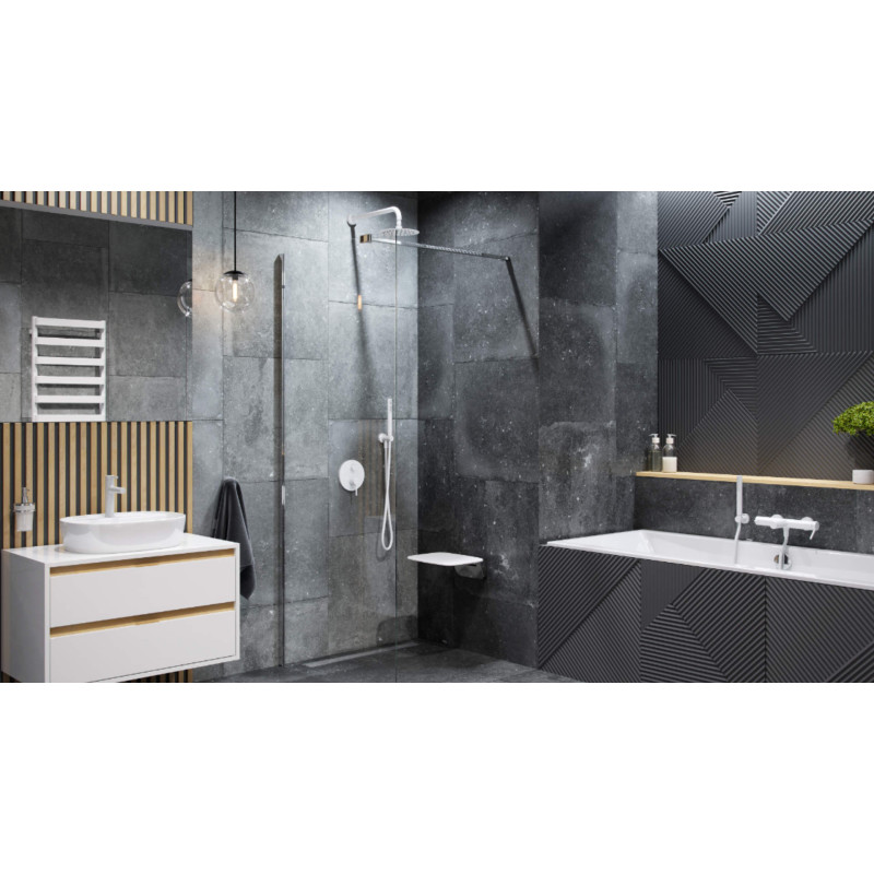 PI bateria umywalkowa stojąca, biały mat